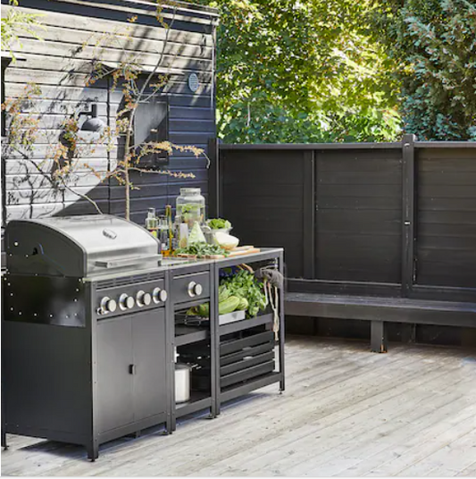 Outdoor Kitchen With Grill, Summer BBQ Grill